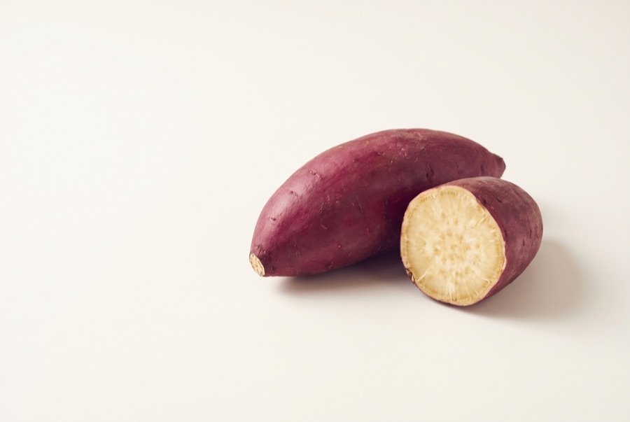 Kagoshima sweet potato, sliced